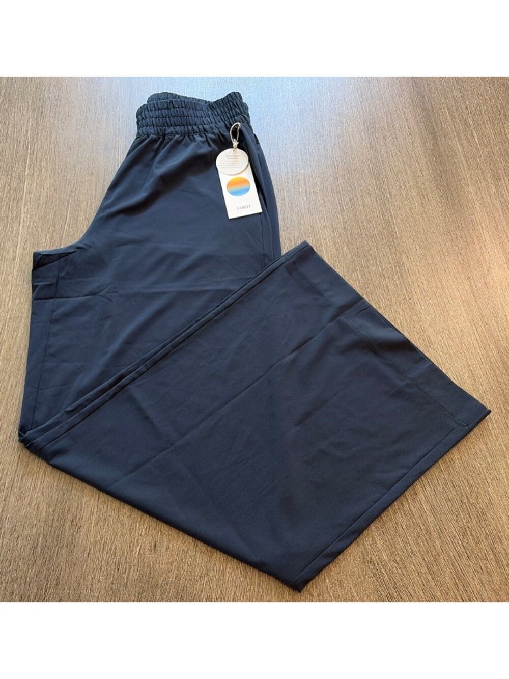 NWT VUORI VILLA WIDE LEG  TROUSER PANTS MEDIUM  $118 New Color Ink/ Blue